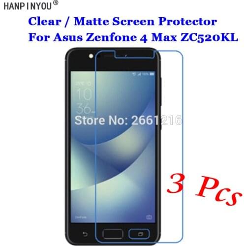 3 Pcs/Lot For Asus Zenfone 4 Max 5.2 (ZC520KL) 5.2" HD Clear/Anti-Glare Matte Front Screen Protector Touch Film Protection Skin