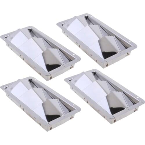 4Pcs Stainless Steel Marine Boat Louver Air Vent 3 Slots Ventilation 209mm