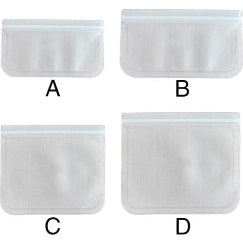5PCS Reusable Freezing Storage Bags Zip-lock Leakproof Lunch Bag for Food Storage Home Organization
