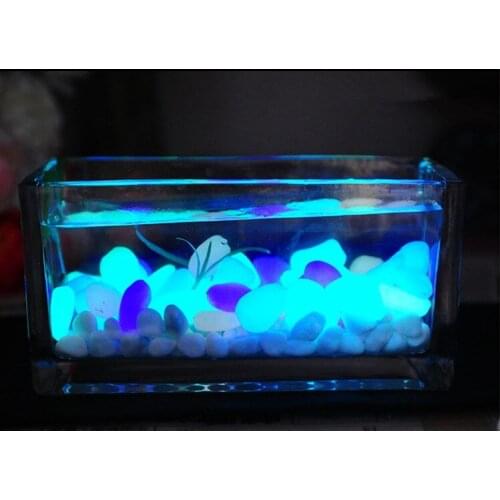500pcs/bag Solar Glow Stone Artificial Lightweight Luminous Pebble Stone Home Fish Tank Decor Garden Corridor Decorations Stones