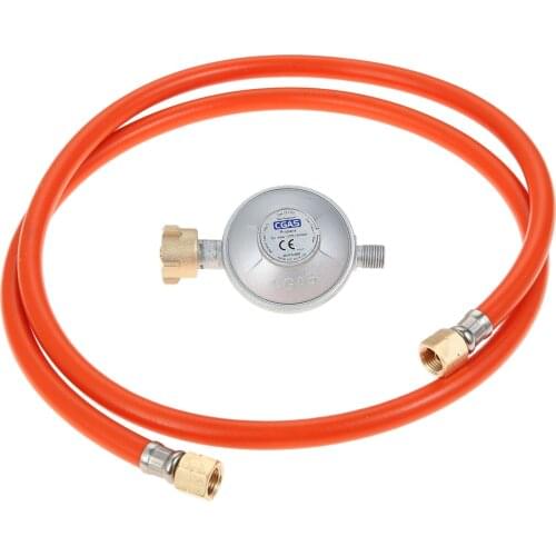 BBQ USA Grill Umrüstset/Adapterset 1 m Schlauch 30 mbar Regler (Anschluss amerikanischer Gasgrill an deutsche Gasflasche)