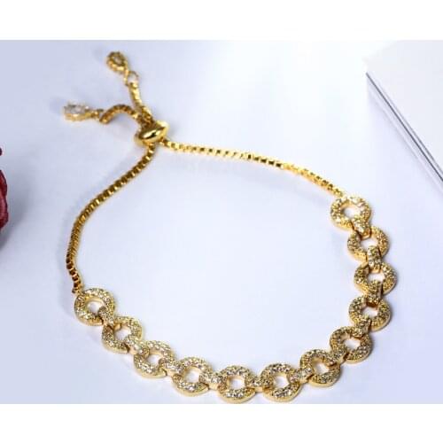 High Quality adjustable size Bracelet designer jewelry dropshipping pulseiras feminina bright Cubic Zirconia Trendy Bracelets