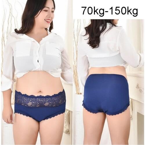 BS27 3pcs/ Lot 150KG Sexy Woman Lingerie 5XL Panties Solid Color Knickers High Waist Briefs Plus Size Women Underwear