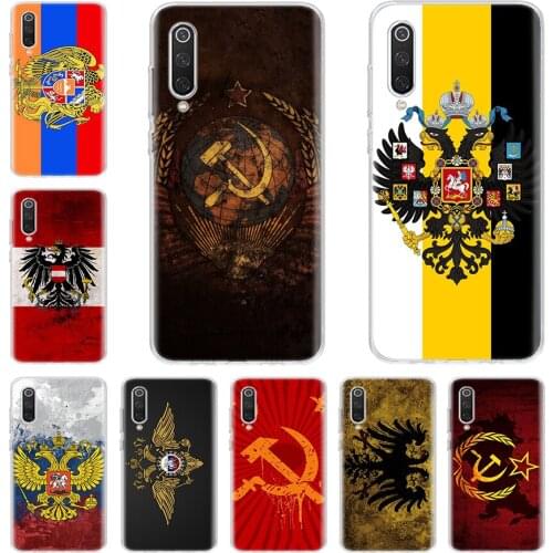 Armenia Russia Flag Coat Of Arms Phone Case For Xiaomi Note Mi 11 8 9 9T 10 10T Ultra CC9 A1 A2 A3 F1 F2 F3 Lite Pro X3 6X 5X C