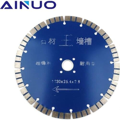 230mm 9" Diamond Cutting Disc Circular Saw Blade Turbo Segmented Cutter for Concrete Porcelain Marble Ceramic Granite 1" Hole