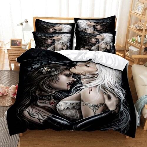 Couples Double Bedding Set Duvet Cover Set 3d Bedding Digital Printing Bed Linen Queen Size Bedding Set Fashion Design