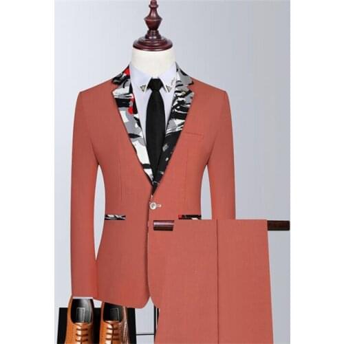 Korean dress suit mens blazers new floral stitching male four seasons business self-cultivation hair stylist costume suknia