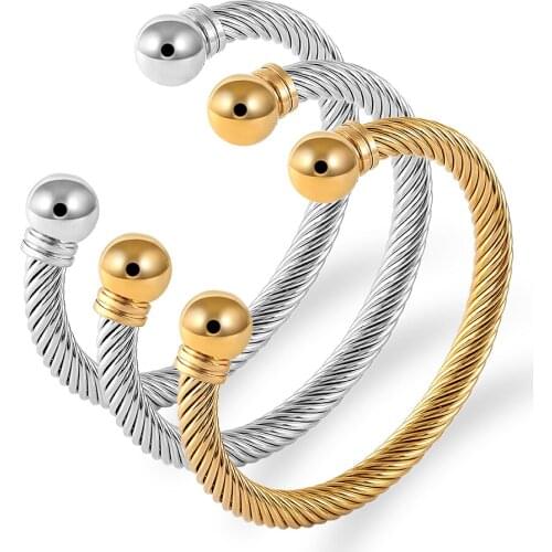 Gold/Rose gold/silver plated Pure Copper Magnetic Health Energy Bangle Twisted Chain Round Bracelet Healing Jewelry