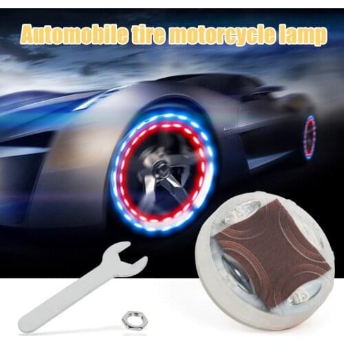 Spot Bicycle Tire Valves Lights Solar Energy Colorful LED Flash Lamp Wheel Lights for Cars Bikes Motorcycles M8617