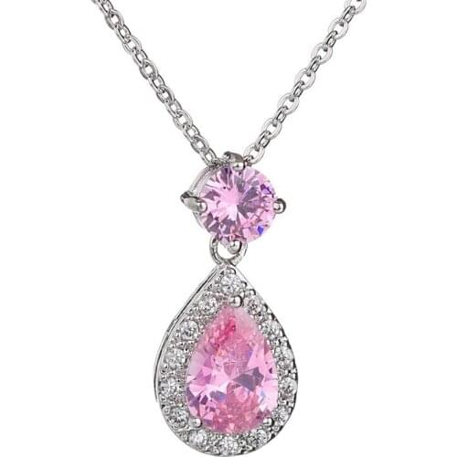 Bettyue New Fashion Water Drop White Pendant AAA Cubic Zircon Multicolor Jewelry Necklates For Woman Wedding Party Gifts