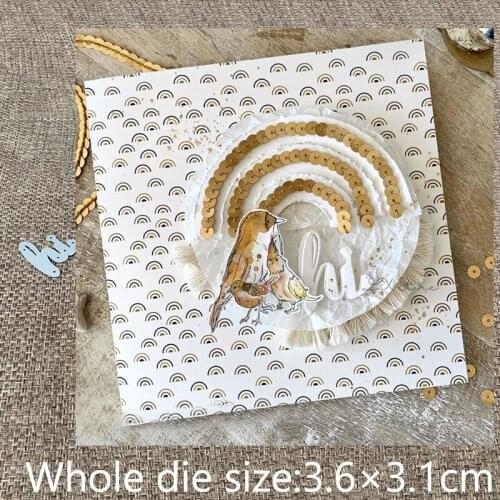 New Design Craft Metal stencil mold Cutting Dies Hi letter decoration scrapbook die cuts Album Paper Card Craft Embossing