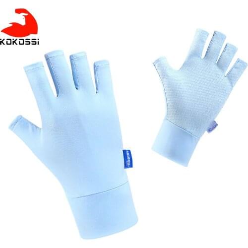 KoKossi Sports Gloves Half-finger Sunscreen Breathable Soft Non-slip Outdoor Fitness Glove Cycling Accessoriesquick-drying Women