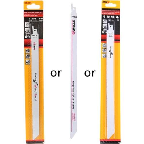 OOTDTY High Carbon Steel S122VF 300mm 12" Reciprocating Saw Blade Effective Flexible For Cutting Wood Woodworking