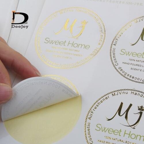 Custom printed paper gift sticker tags logo text adhesive paper or pvc stickers 1000pcs lot