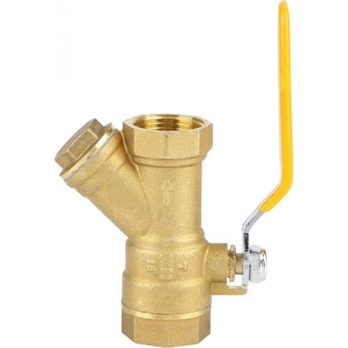 1 PC Y Type Brass Valve Strainer Filter Ball Valve 3/4" BSPP Female Thread for Water Natural Gas 3/4in NPT Ball Valve valvula