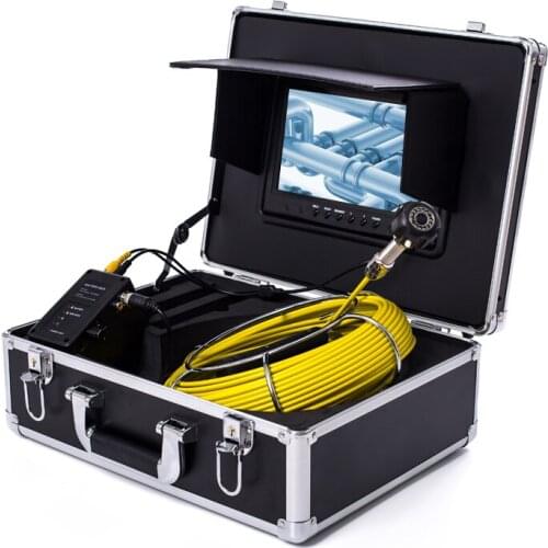 9 Inch Monitor 23mm Lens Sewer Industrial Endoscope With DVR Function 20M Cable Drain Pipe Inspection Video Camera System