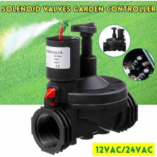 1'' Industrial Irrigation Valve 12V/24V AC Solenoid Valves Garden Controller for Garden Yard Garden Water Timers