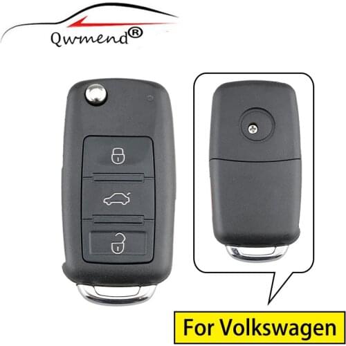 QWMEND for VW Key Shell Car Remote Key Fob Case for Volkswagen Phaeton Touareg 2002-2010 Smart Car Key Shell 3+14 Buttons