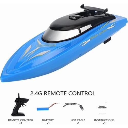 Remote Control Speedboat Kids Toy High Speed Racing Ship New RC Boat 2.4 Ghz Rechargeable Batteries For Children Gift