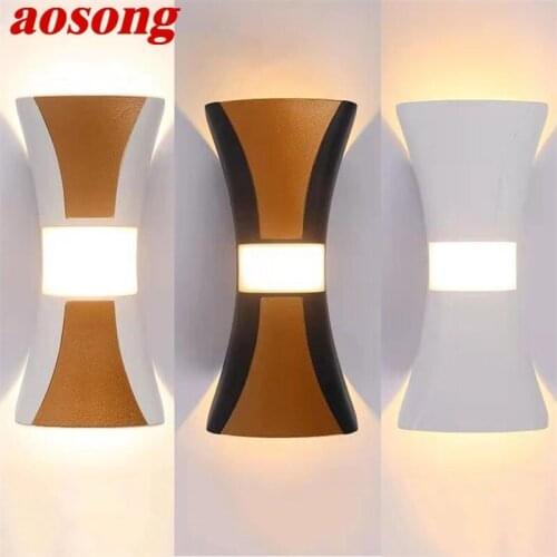 AOSONG Contemporary Outdoor Wall Lights LED Sconces Simple Lamp Waterproof Decorative For Home Porch Villa
