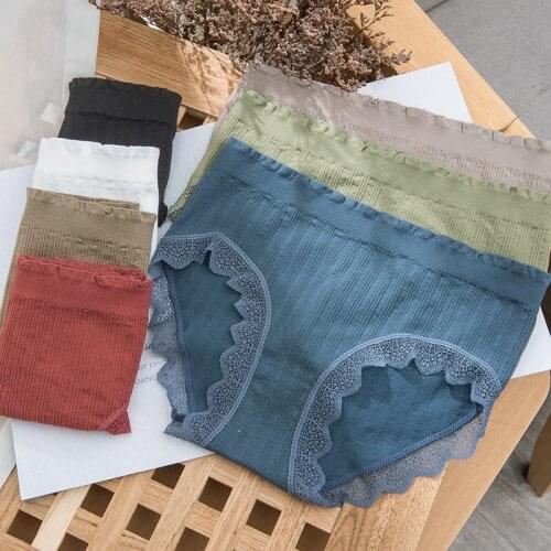Cotton Panties Women Comfortable Underwears Sexy Middle-Waisted Underpants Female Lingerie Big Size Ladies Briefs