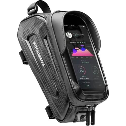 ROCKBROS Bike Phone Bag Front Frame Bicycle Bags Top Tube Panier Velo 6.8inch Cellphone Bag Rainproof Cycle Bicycle Phone Bag