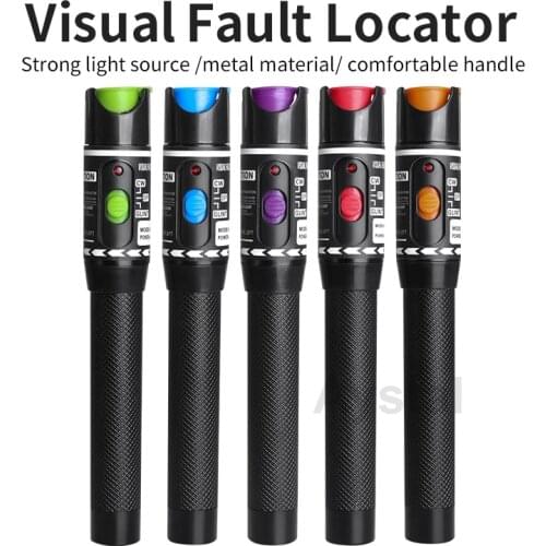 Optical Fiber Laser Test Pen 1MW/10MW/20MW/30MW/50MW Visual Fault Locator Fiber Optic Cable Tester 5/10/20/30/50Km Range VFL