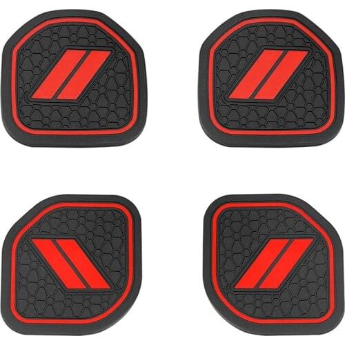 Cup Holder Inserts Coaster Liners Cover for Jeep Wrangler JL JLU 2018-2021 Gladiator JT 2020 2021 Cup Mat Pad 4 PCS