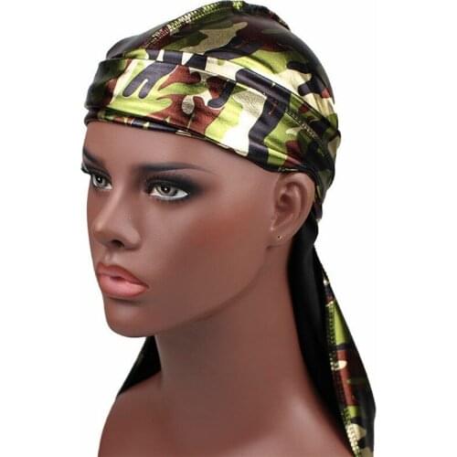 Hair Accessories Silky Durag Bandanas Headband Hats For Women Men Long Tail Pirate Hat Waves do doo du rag Turban Head Cover Cap