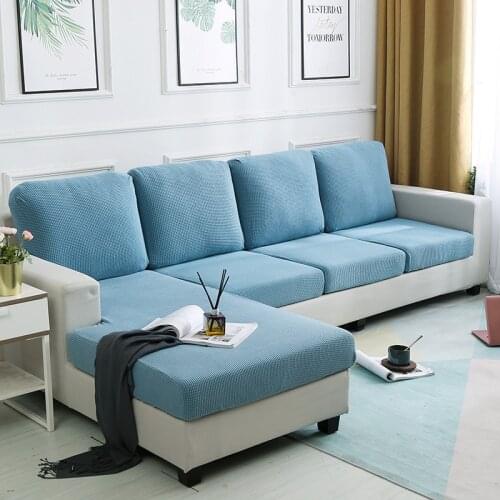 New Polar Fleece Sofa Seat Cover High Elastic All-inclusive 1/2/3/4 Seat Cover Removable Washable Dust Proof Sofa Cover