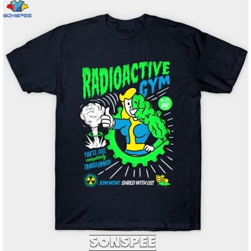 SONSPEE 2021 Summer New Arrive Fallout Mens Cotton T Shirt Casual Hip Hop Short Sleeve Men Women Funny Cartoon Tees Tops Shirts