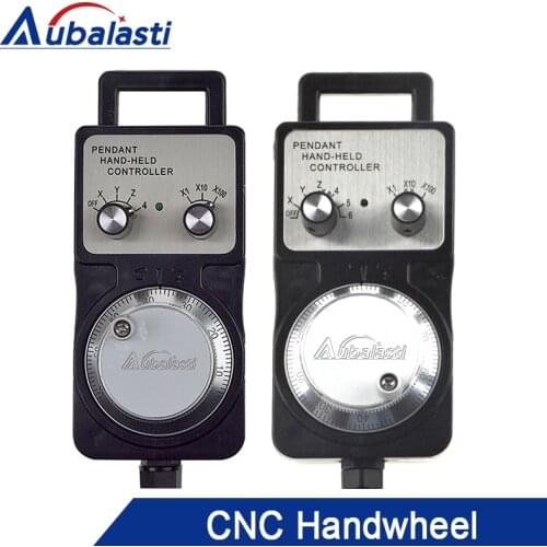 Aubalasti Handwheel Pulse Generator CNC Electronic Handwheel 4axis 6 axis MPG DC5V 6pin 100PPR use for CNC Router Machine