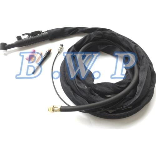 TIG Torch WP-26V Gas Valve Control 4M 12Feet Power Gas Integrated M16*1.5 Hose Nut With Cloth Cover 2P M12 Socket