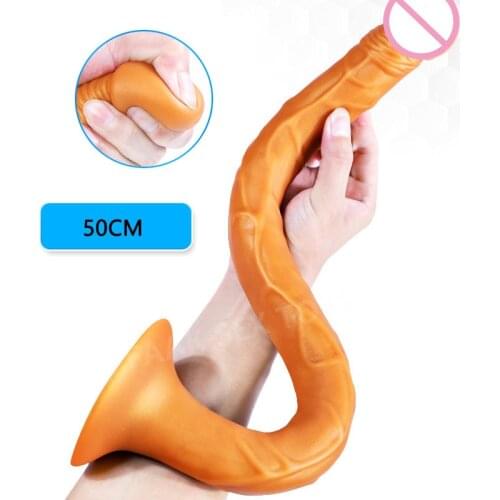 Hot Sale Long Silicone Dildo Realistic Anal Plug Sex Toys For Women Men Large Penis Prostate Massage Anus Expansion Stimulator