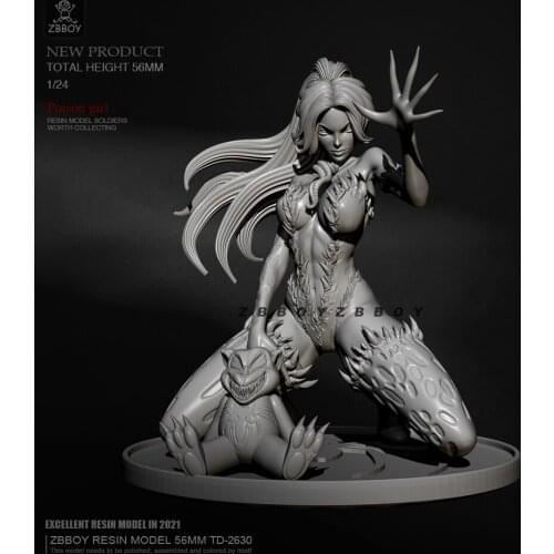 H75mm 1/24 Resin model kits figure beauty colorless and self-assembled TD-2630