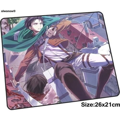 Attack on titan mousepad 26x21cm gaming mouse pad big gamer mat best seller game computer desk padmouse Popular play mats