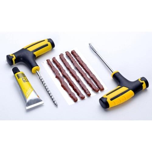 Car Tire Repair Tool Tire Repair Kit Studding Tool Set Auto Bike Tubeless Tire Tyre Puncture Plug Garage Car Accessories 160