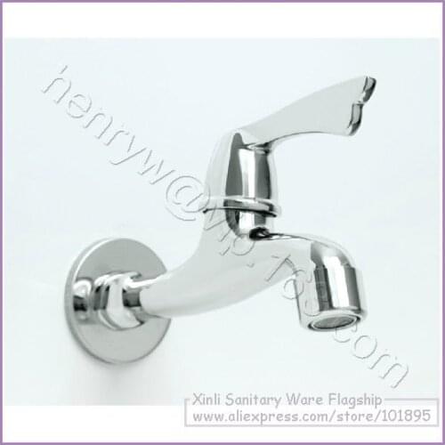 L15367 - Wall Mounted Chrome Color Brass Material Cold Water Bibcock
