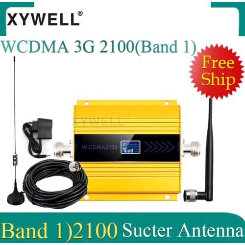 Hot! 3G WCDMA 2100MHz Mobile Phone Signal Booster 3G 2100MHz UMTS Signal Repeater Cell Phone WCDMA Amplifier with Sucker Antenna
