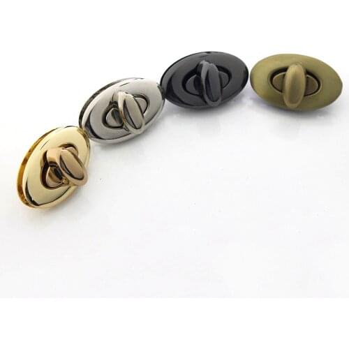 1pcs Metal Turn Lock Oval Fashion Durable Turn Lock For DIY Handbag Bag Purse Luggage Hardware Closure Bag Parts Accessories