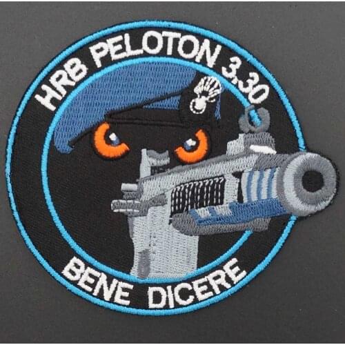 HRB Tactical Military Morale Patches Embroidery Badge with Iron-on Backing in Backpack Jackets Hat