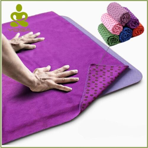 Non Slip Yoga Mat Cover Towel Anti Skid Microfiber Yoga Mat Size 183cm*61cm 72''x24'' Shop Towels Pilates Blankets Fitness