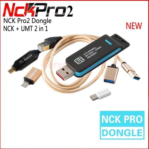 Newest Original NCK Pro Dongle NCK Pro2 Dongl + UMF ALL BOOT ONE IN CABLE ( NCK DONGLE+UMT DONGLE 2 in1 ) Free Shipping