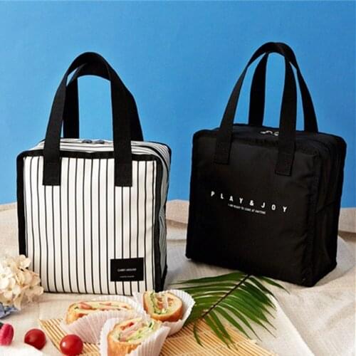 Portable Oxford Lunch Bags Food Picnic Handbag Bento Pouch Dinner Lunch Box Insulated Women Cooler Bags bolsa termica Dropship