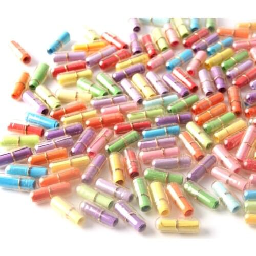 50Pcs Clear Wish Bottle Blank Letter Paper Message Envelope Capsule Love Pill Gift Paper Roll Mini Letter Pad Letters