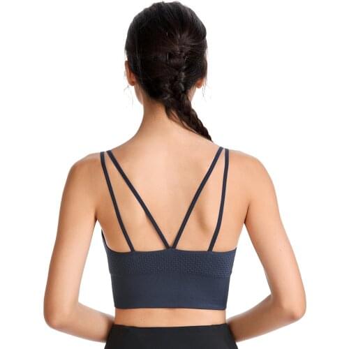 Plus Size XXL Sport Woman Gym Bra High Impact Shockproof Wirefree Nylon Solid Yoga Underwear Jogging Workout Fitness Brassiere