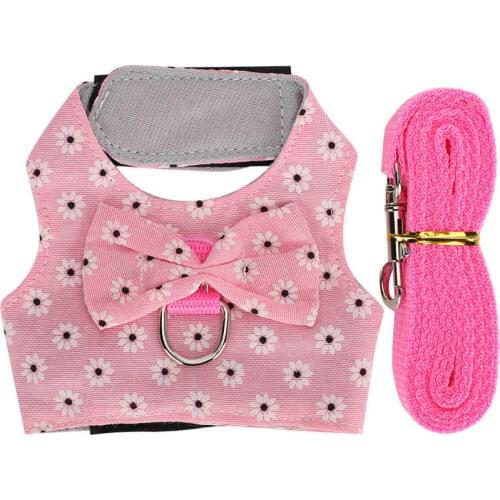 Necklace Harness Rabbits Vest Harness with Lead Hamster Chest Strap Leash Small Animal Accessories Adjustable