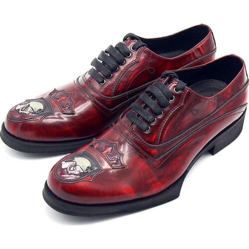 Luxury mens shoes Top quality Handmade Brogue Shoes Brush High top Mens Formal Business Shoes