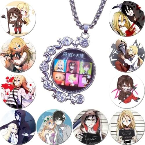Luxury Rotatable Double faced Casual Necklace Pendant Anime Angels of Death Ray Cosplay Women Girl Xmas Party Gift SLDTS