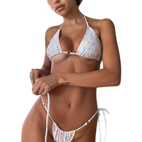 Sexy Underwired Bikini Girls Swimsuit Women Swimwear Two-piece V shape Bikini set Bather Bathing Suit Swimming